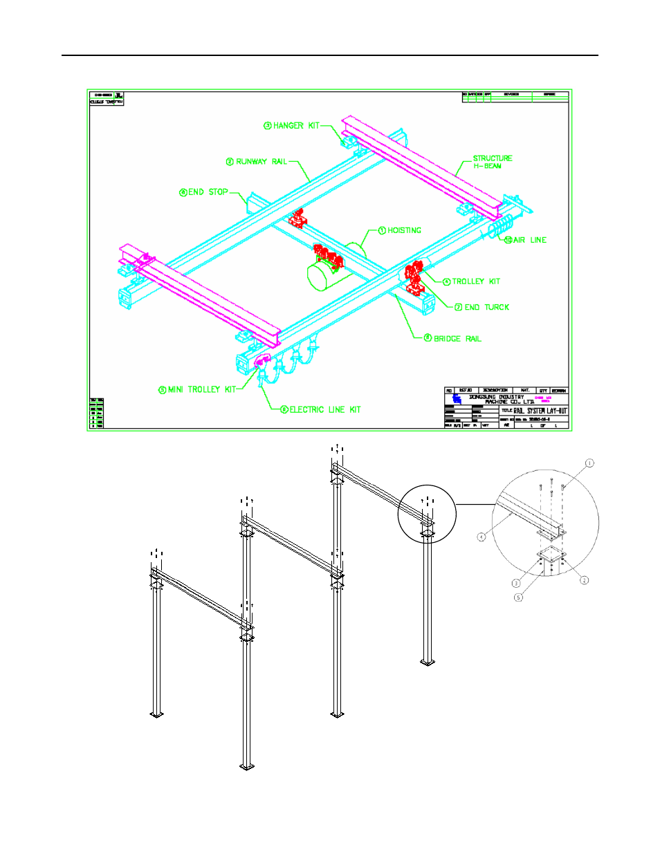 Vestil SELF SUPPORTING BRIDGE CRANE User Manual | Page 7 / 9