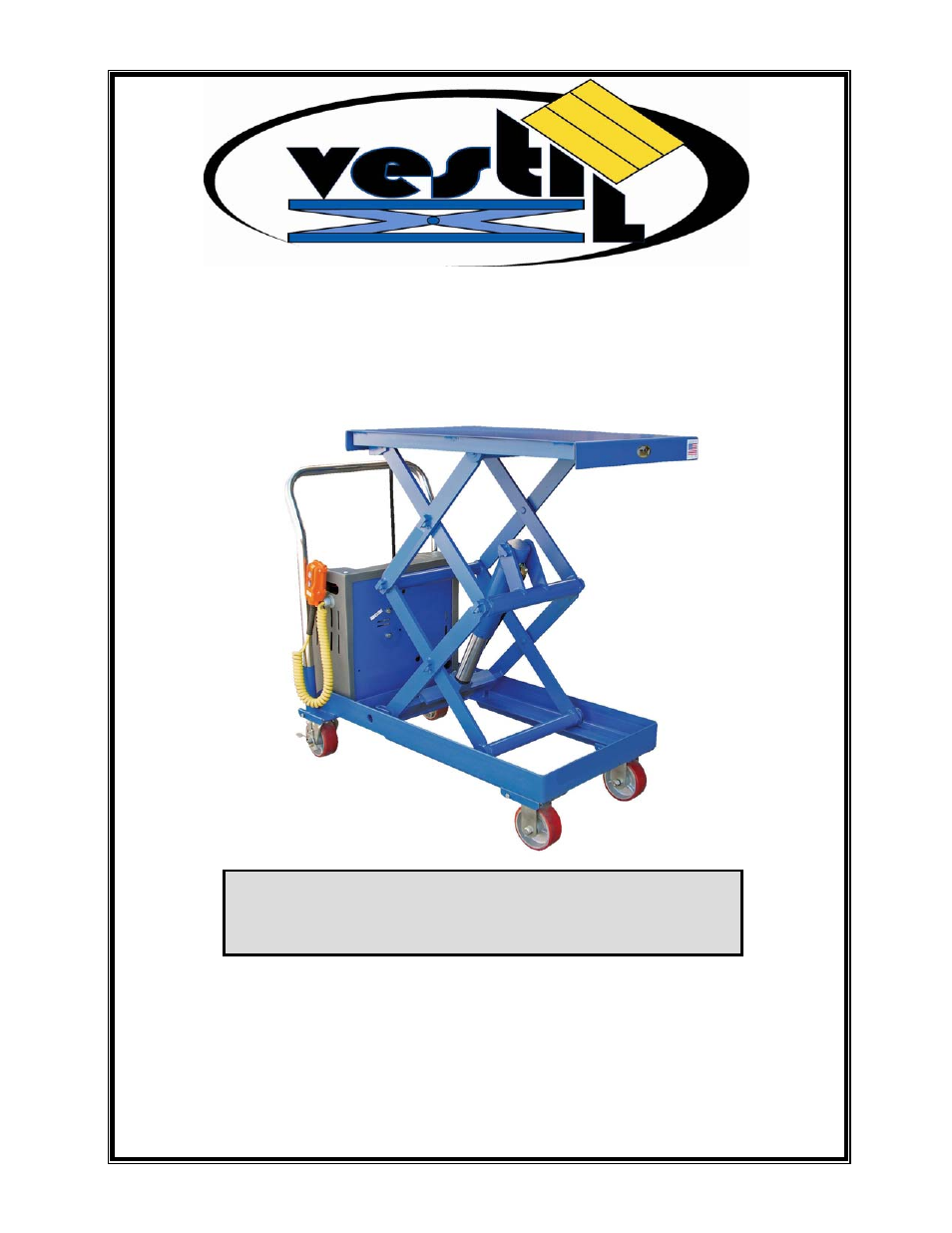 Vestil CART-DS-1000 (DC) User Manual | 15 pages