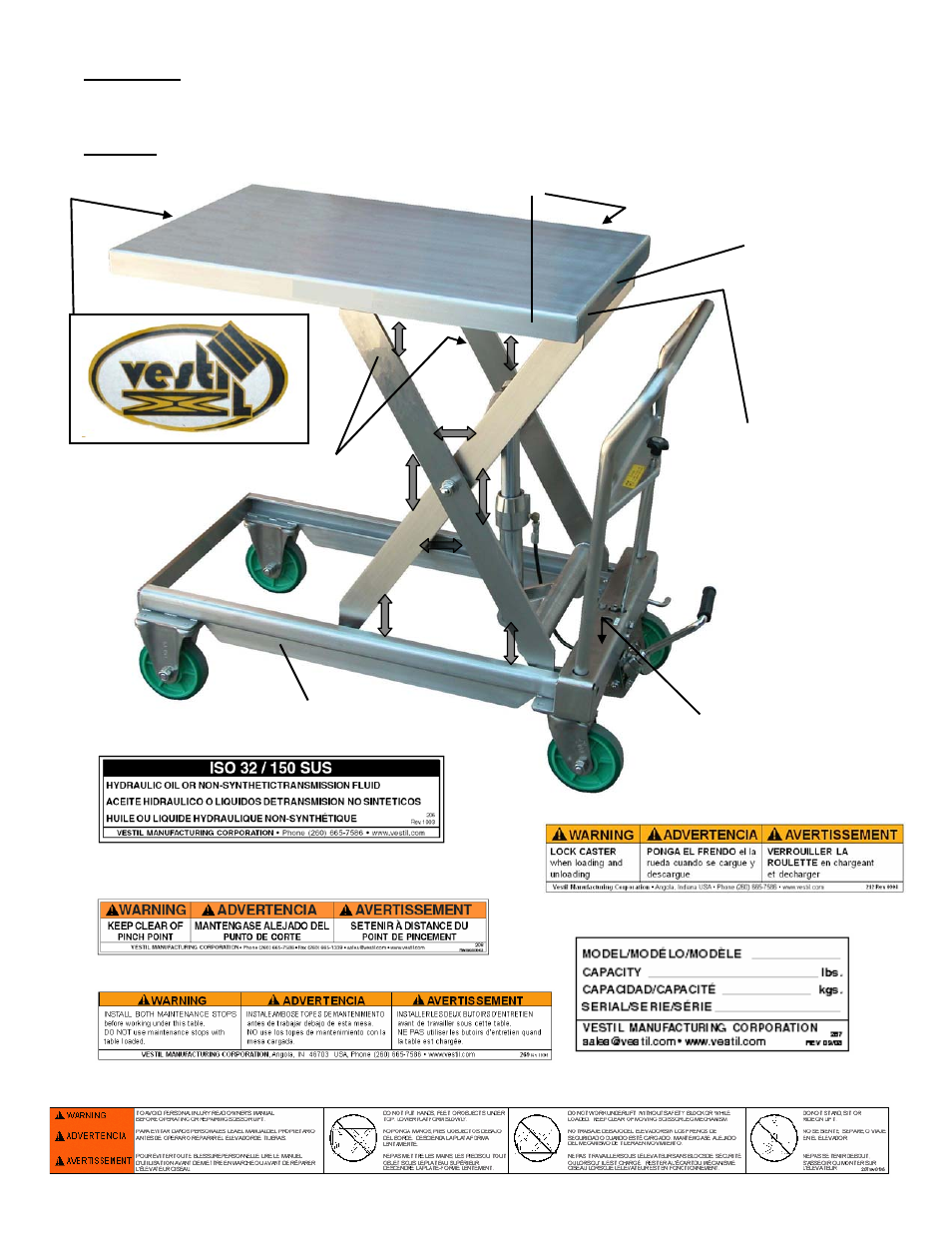 Fig. 11: label placement | Vestil CART-1100-SS User Manual | Page 15 / 15