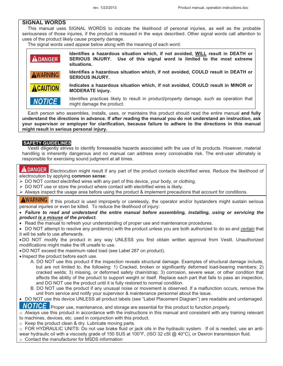 Vestil CB-PMPS User Manual | Page 2 / 13