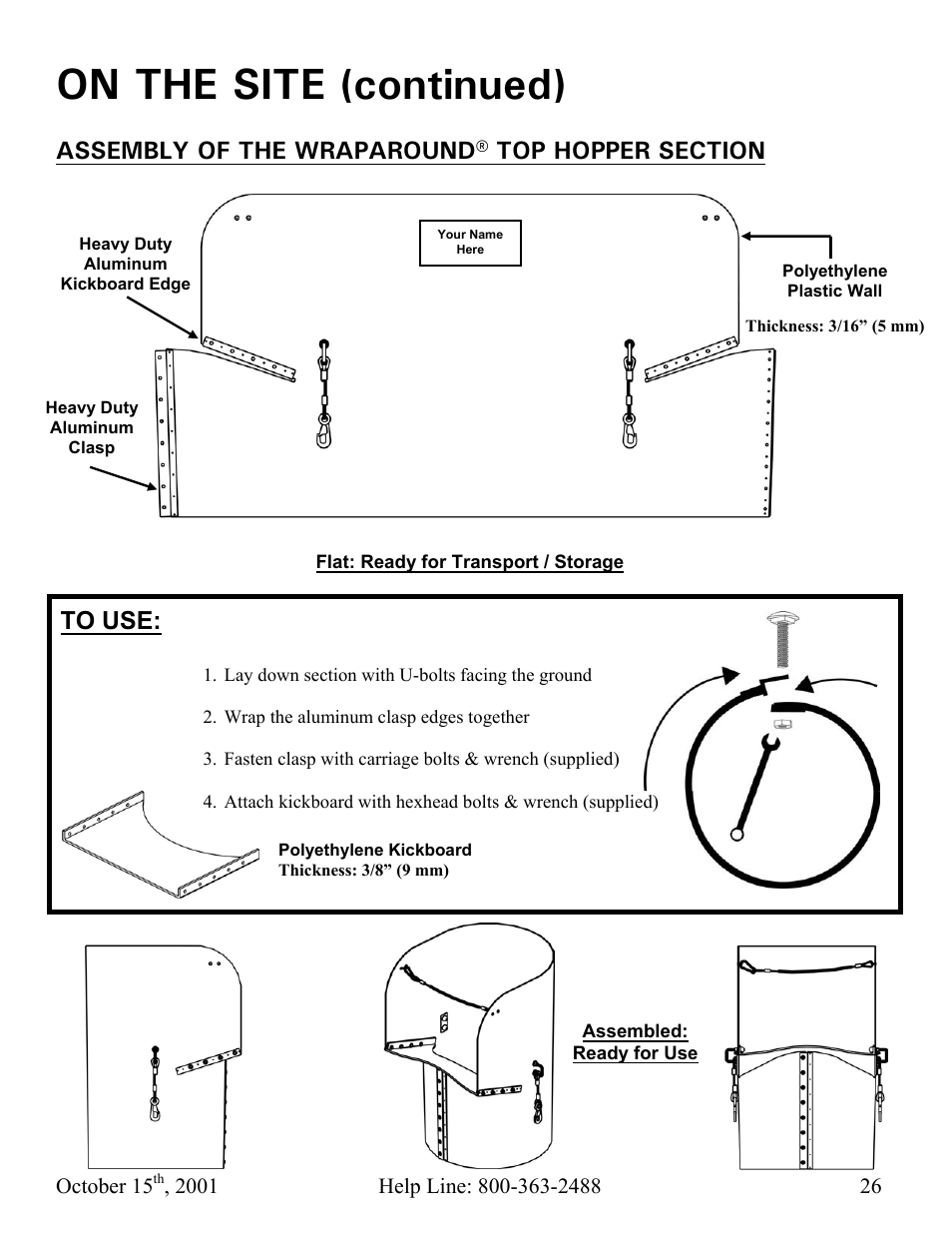 On the site (continued) | Vestil CC-30-MC User Manual | Page 27 / 59