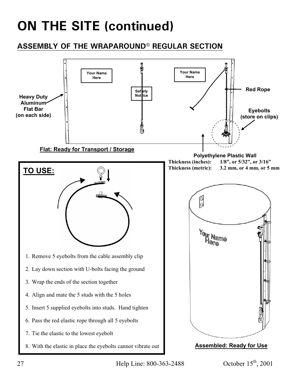 On the site (continued) | Vestil CC-30-MC User Manual | Page 28 / 59