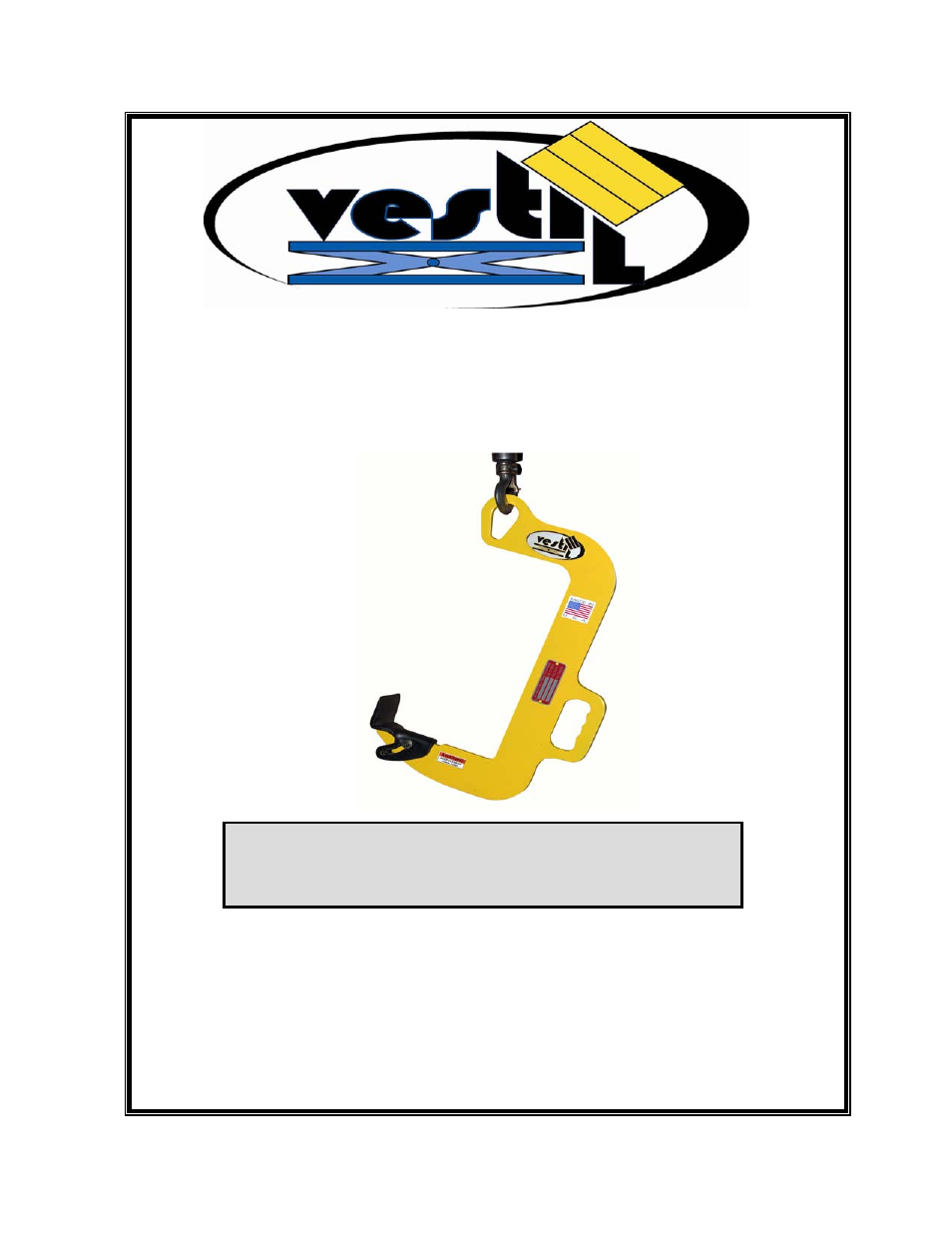 Vestil CH series User Manual | 12 pages