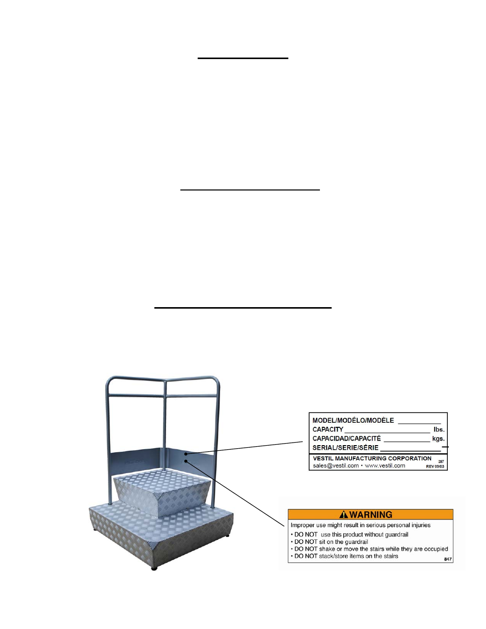 Abel, Lacement, Iagram | Vestil CUP-3131 User Manual | Page 3 / 4