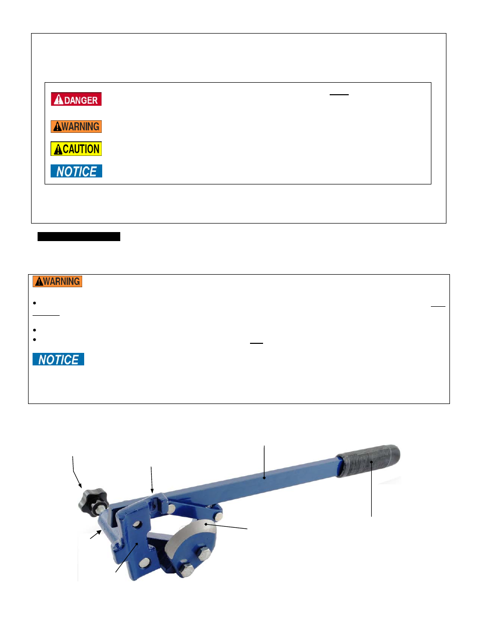 Signal words | Vestil DD-Series User Manual | Page 2 / 4