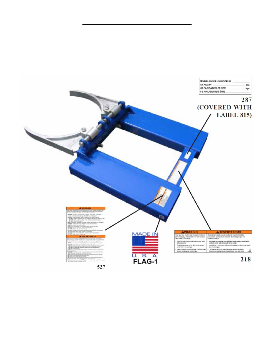 Afety, Abel, Dentification | Vestil DGS-AG User Manual | Page 8 / 9