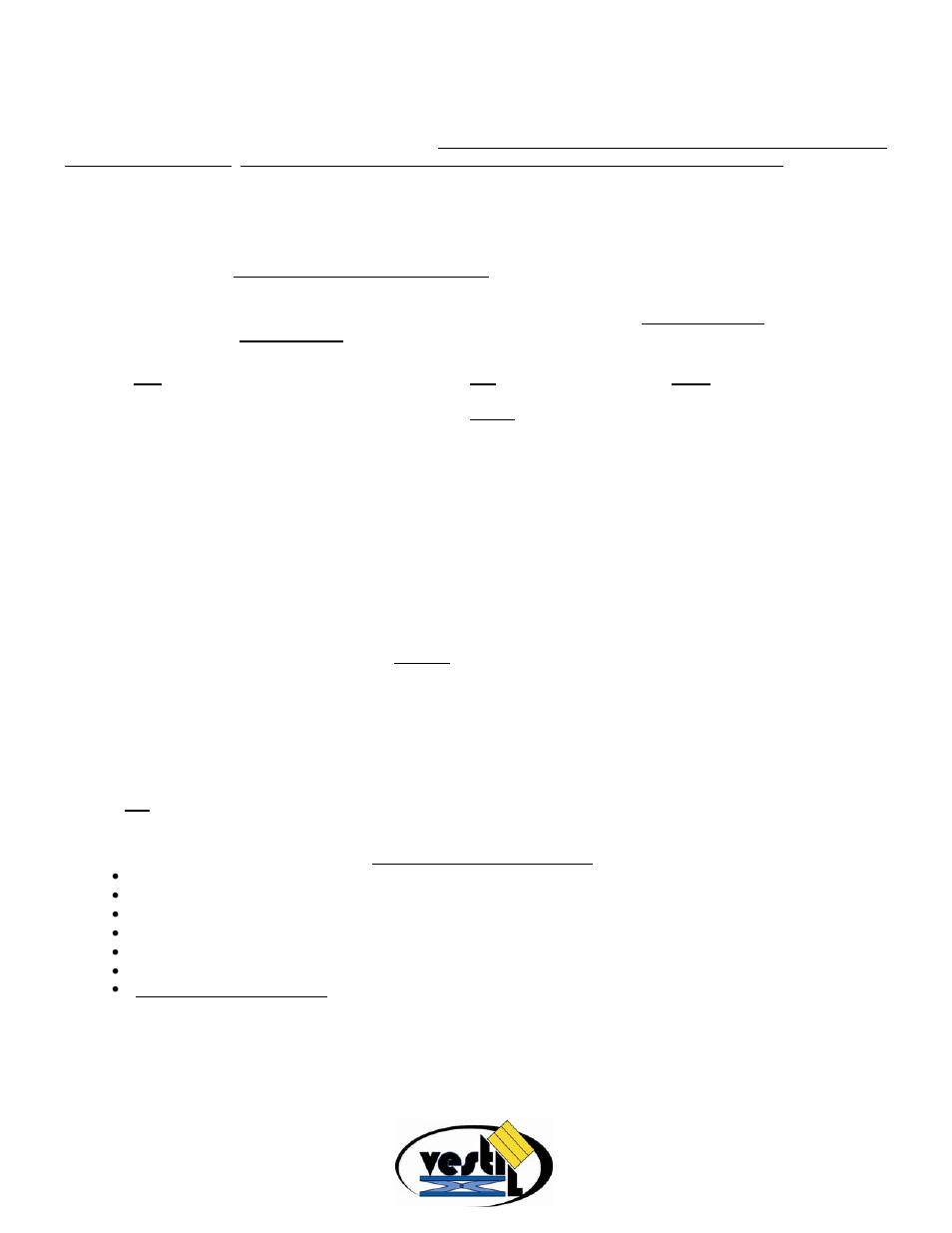 Limited warranty | Vestil DKL Series User Manual | Page 12 / 12