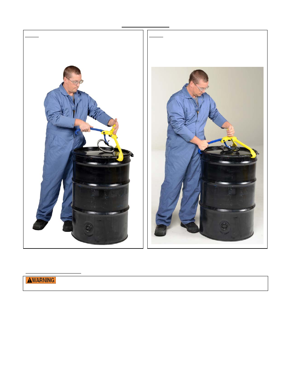 Use instructions | Vestil DRUM-GRAB User Manual | Page 4 / 6