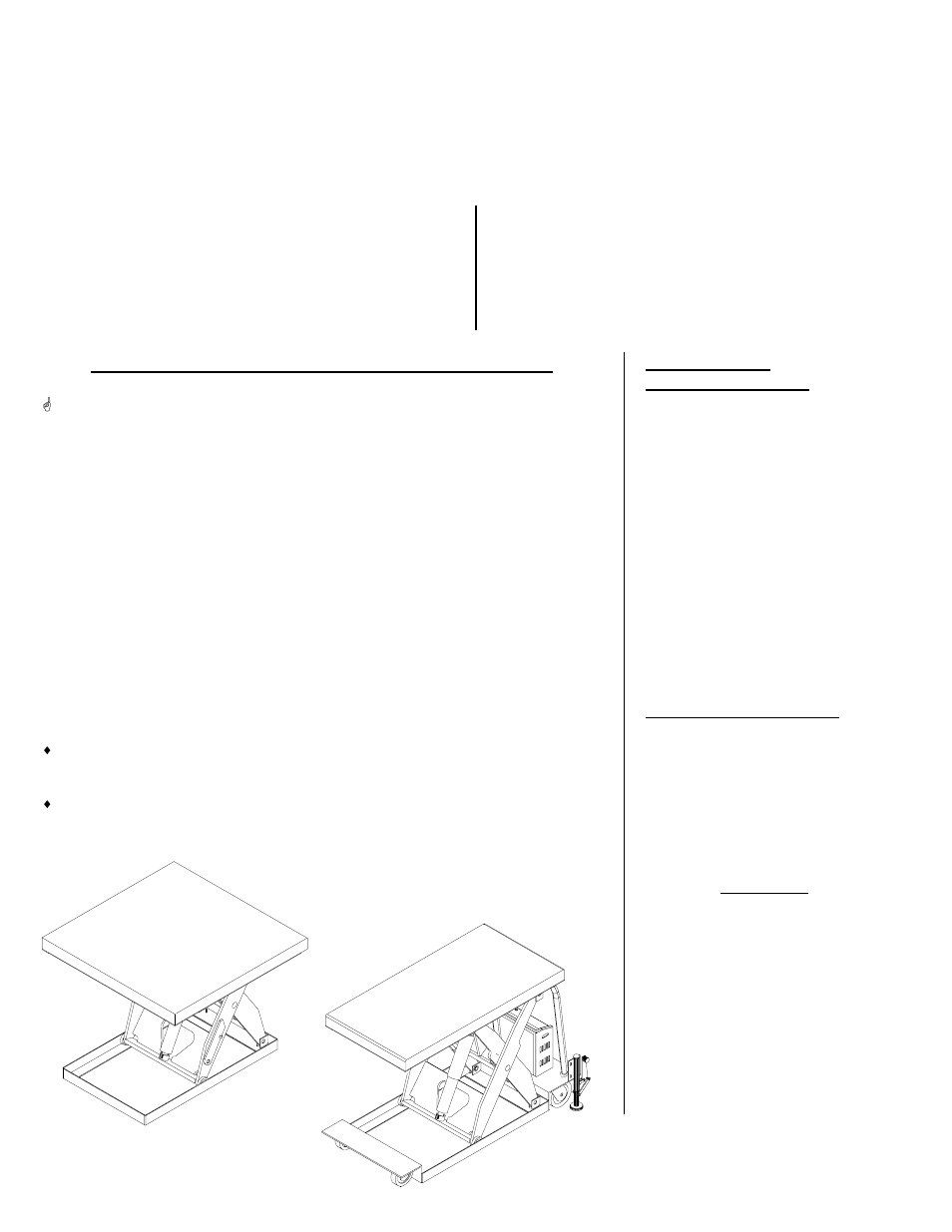 Vestil EHLT, PST User Manual | 20 pages