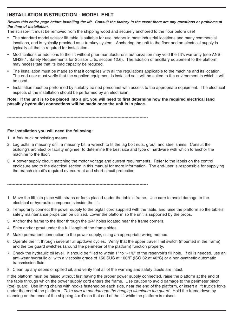 Vestil PST series User Manual | Page 2 / 16