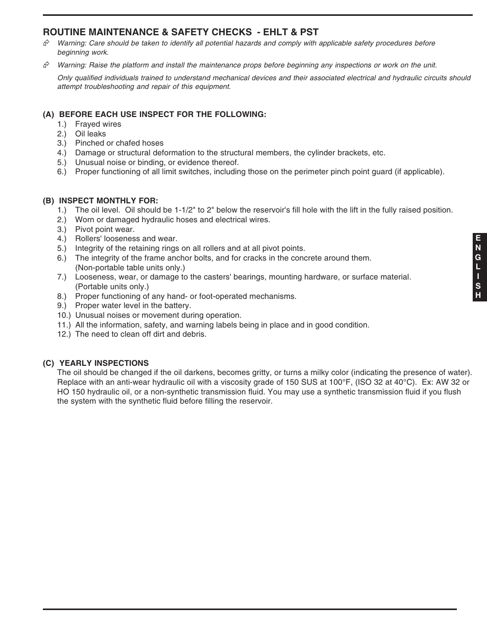 Vestil PST series User Manual | Page 5 / 16