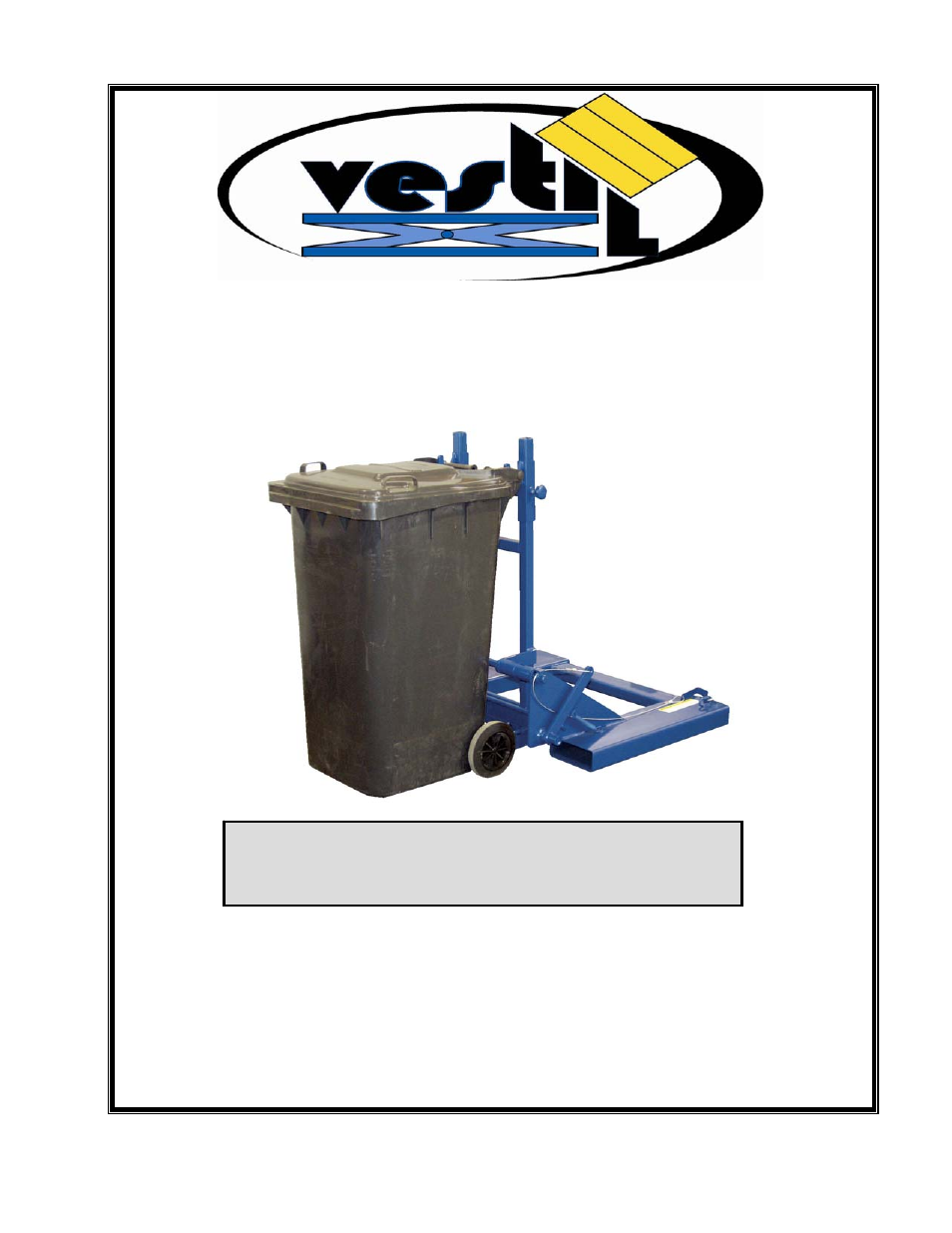 Vestil FM-T-DUMP User Manual | 11 pages