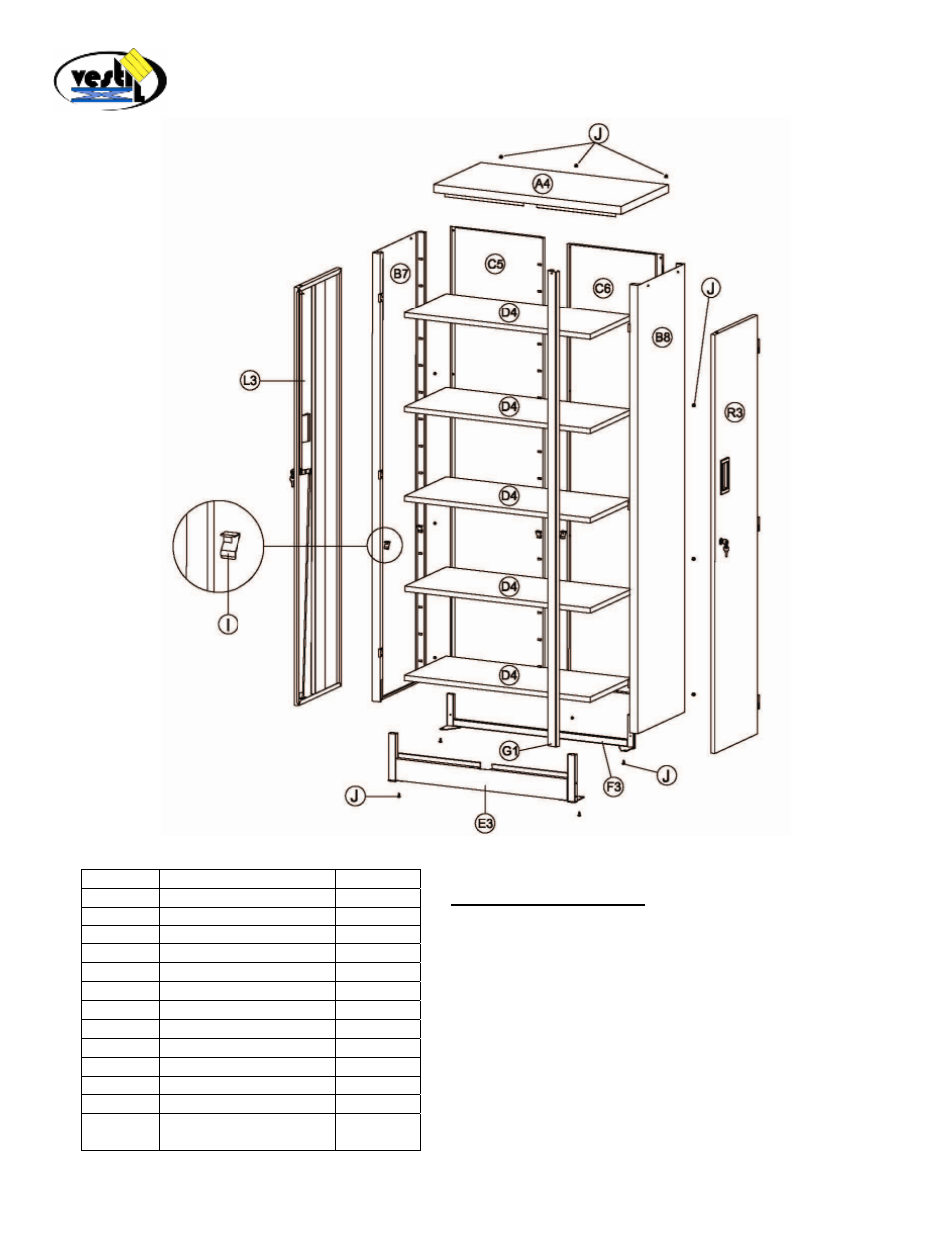 Vestil GCAB-4415-72 User Manual | 2 pages