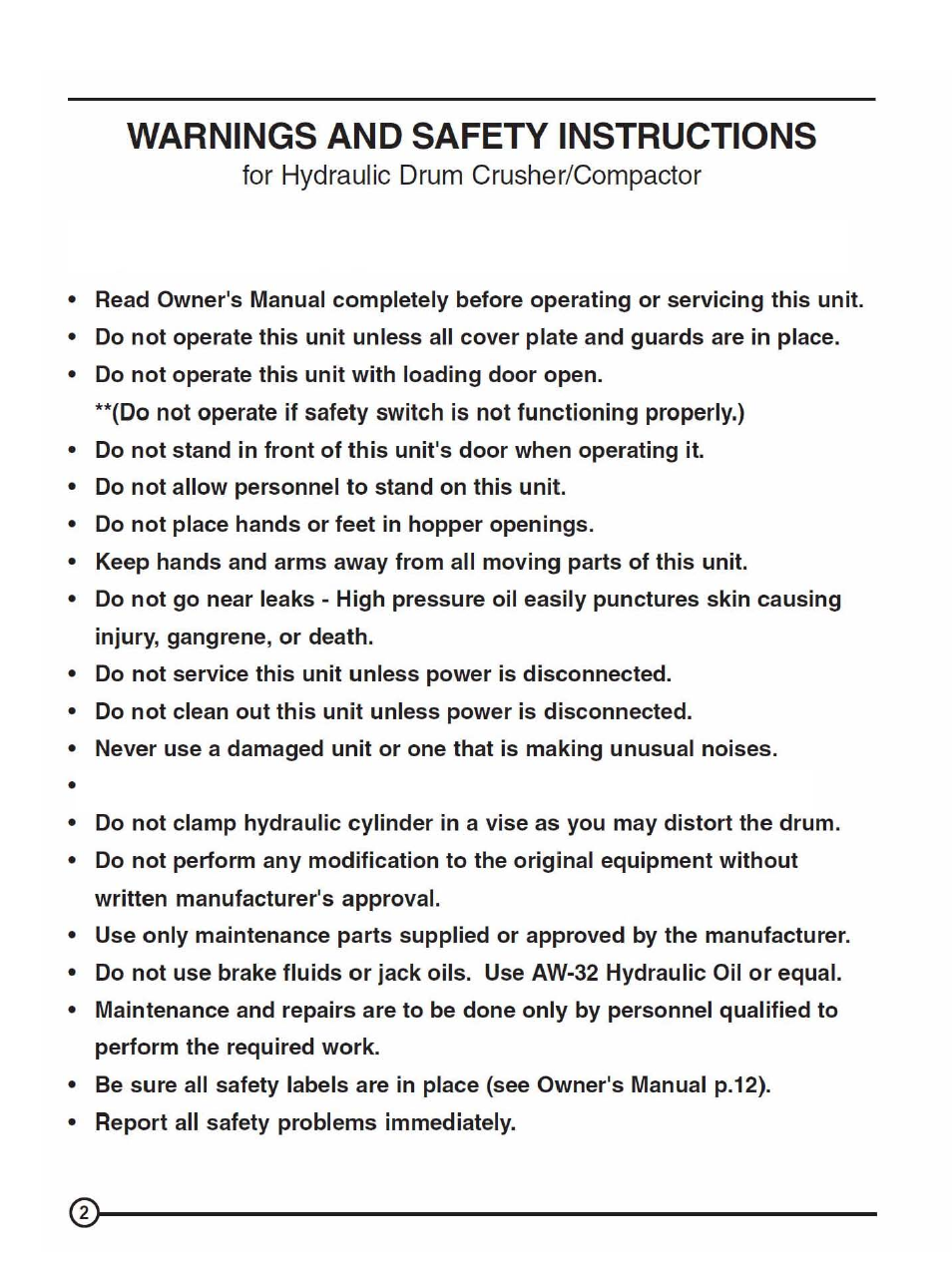 Vestil HDC-900 User Manual | Page 2 / 14