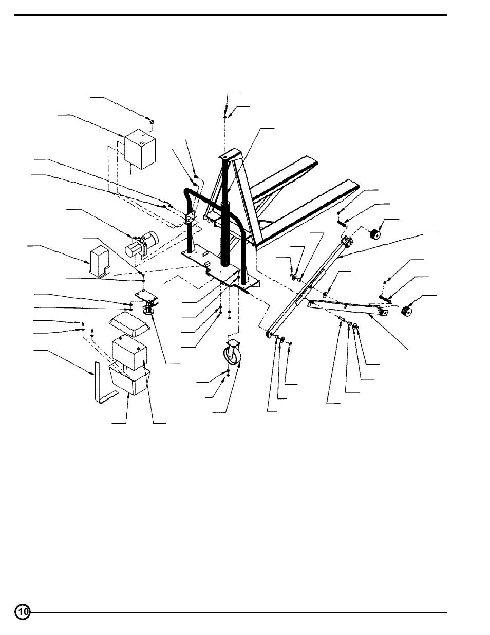 Exploded parts drawing high rise lift • model hipm | Vestil HIPM series User Manual | Page 10 / 15