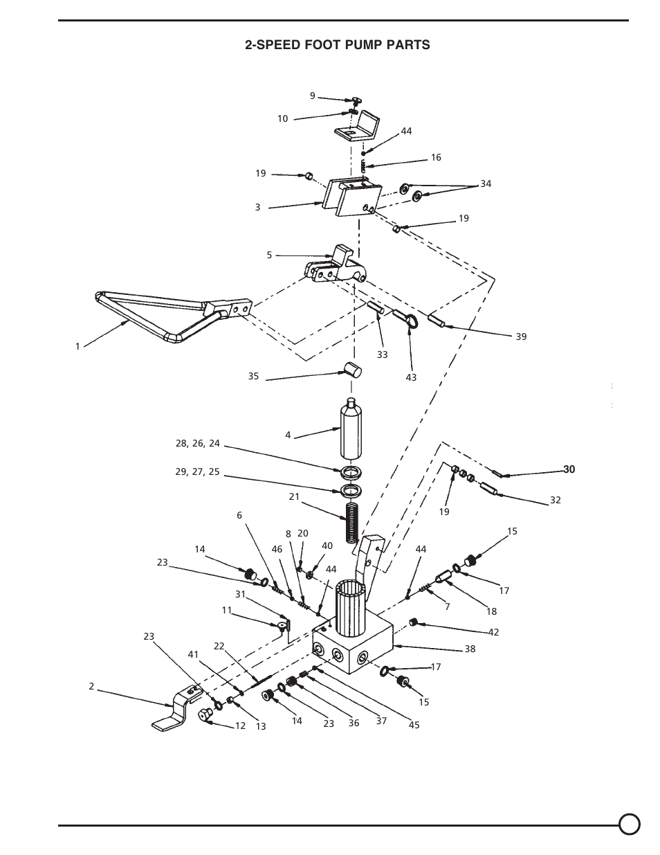 Speed foot pump parts | Vestil LDLT series User Manual | Page 19 / 22