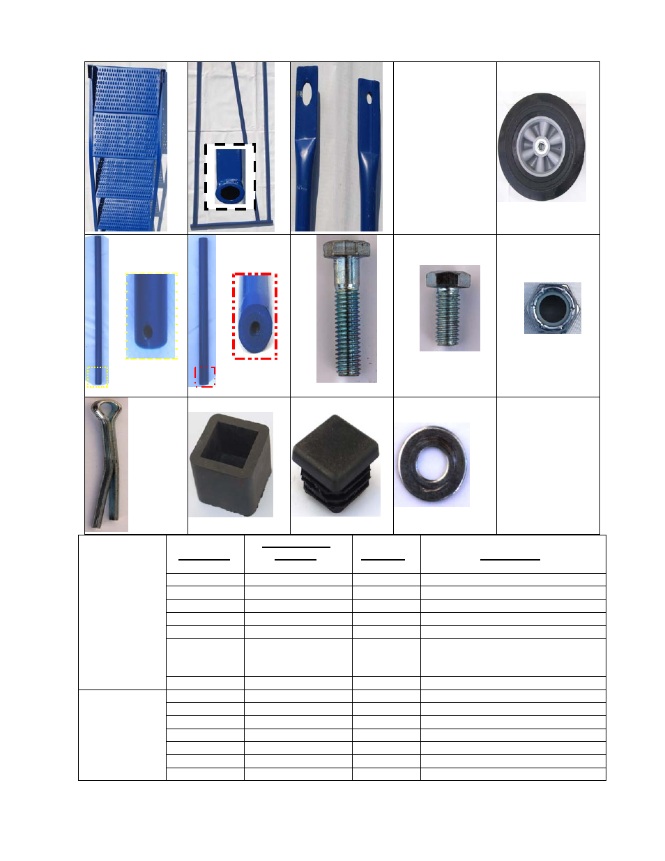 Lad-rf parts list | Vestil LAD-RF User Manual | Page 8 / 18
