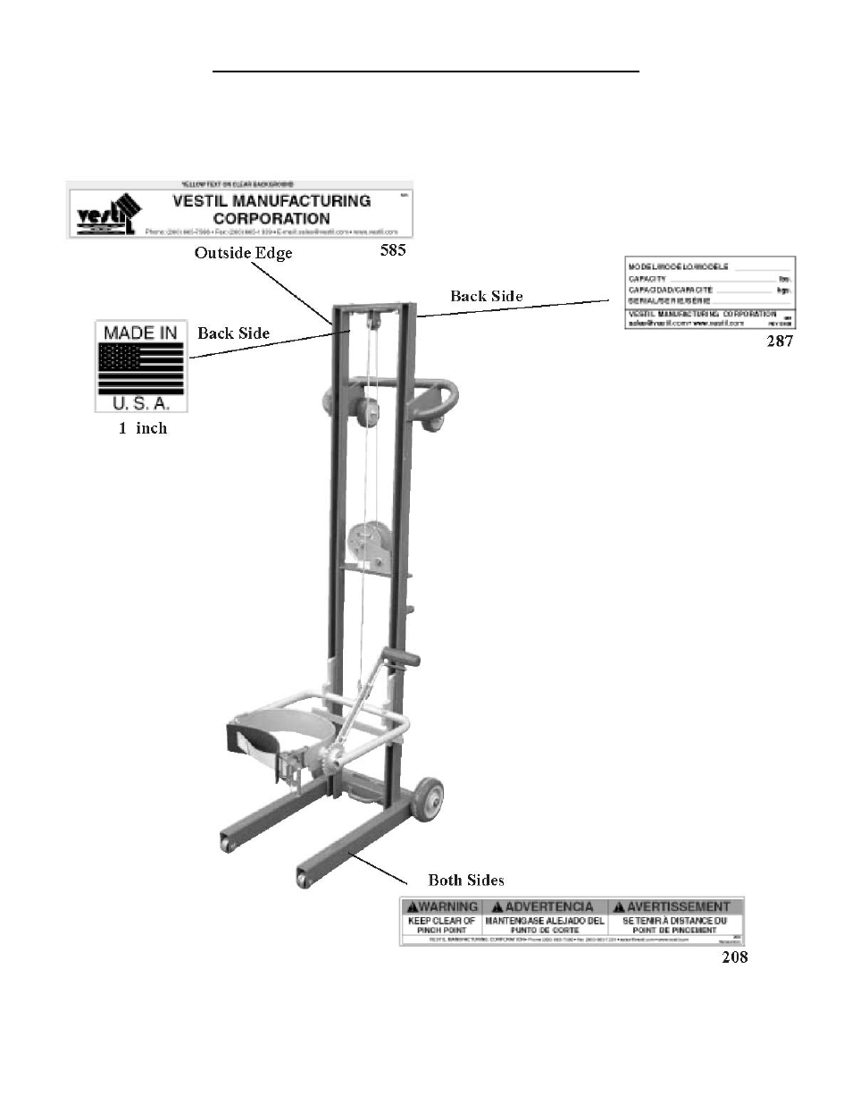 Llw-paild-200 | Vestil LLW-PAILD-200 User Manual | Page 3 / 6
