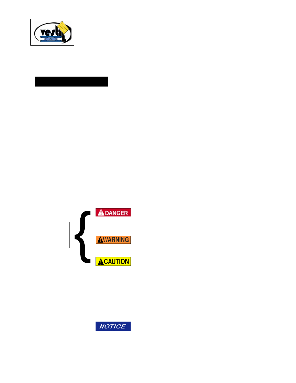 Afety, Rinciples | Vestil Model EPC User Manual | Page 2 / 12