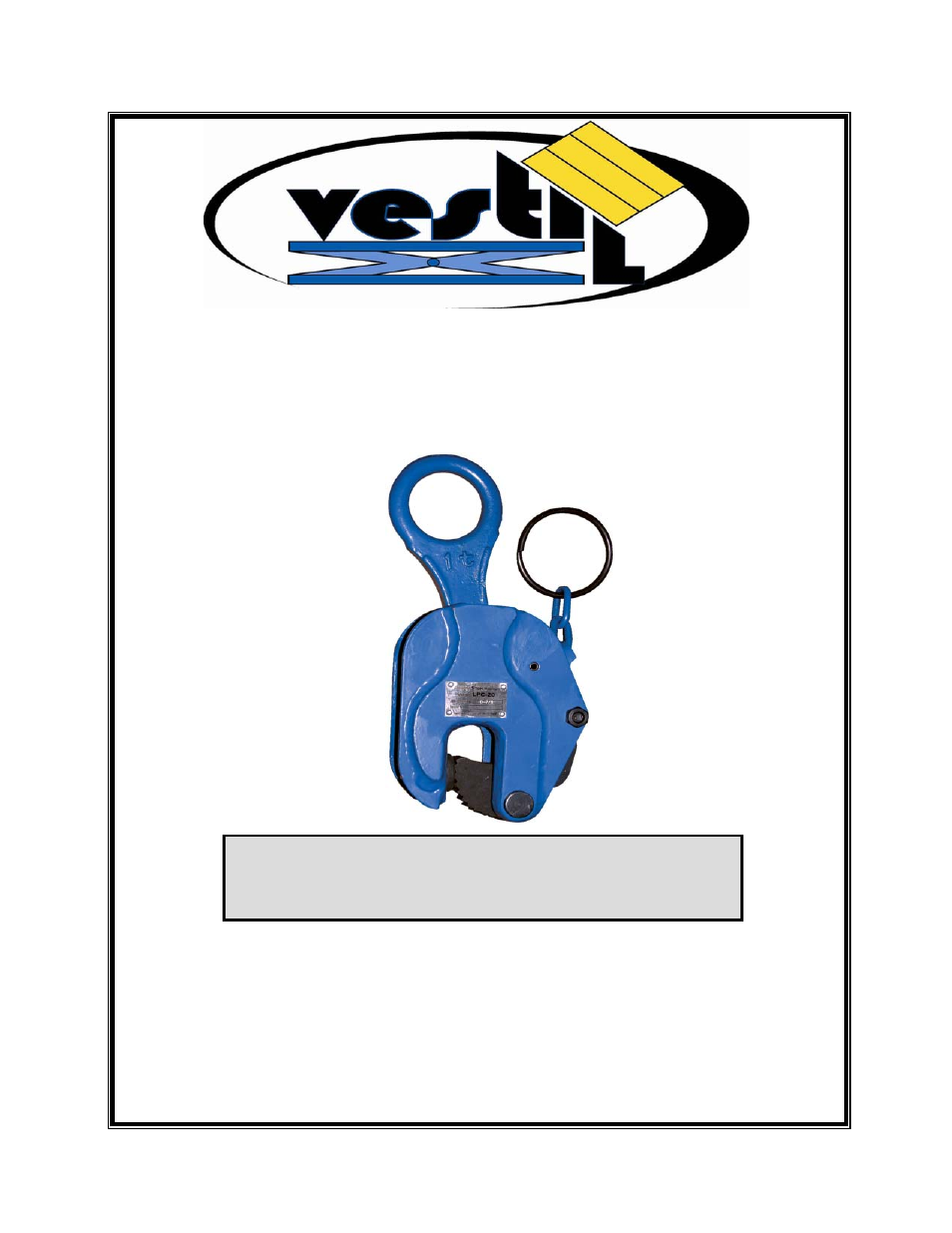 Vestil Model LPC User Manual | 12 pages