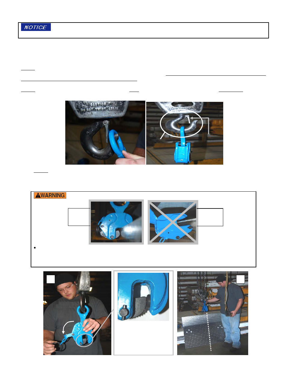 Use instructions | Vestil Model LPC User Manual | Page 7 / 12