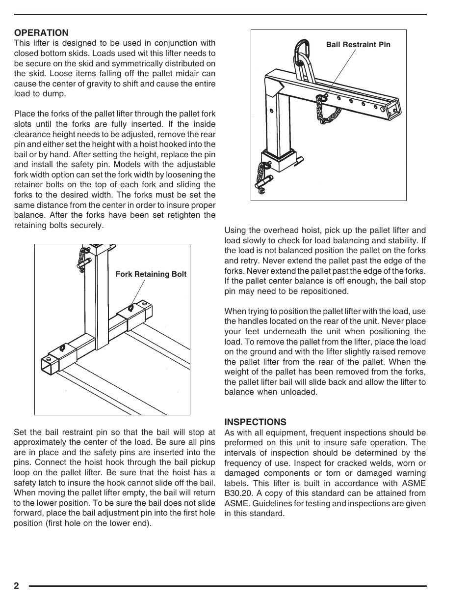 Vestil OLA series User Manual | Page 2 / 4