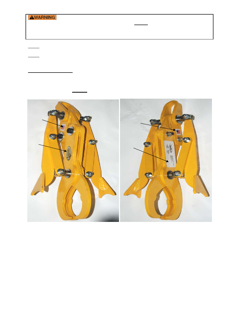 Product labeling, Fig. 3: product safety label placement | Vestil PG series User Manual | Page 15 / 15