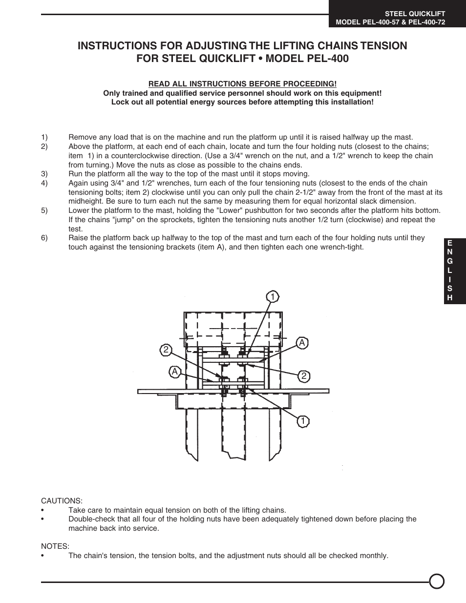 Vestil PEL-A series User Manual | Page 11 / 15