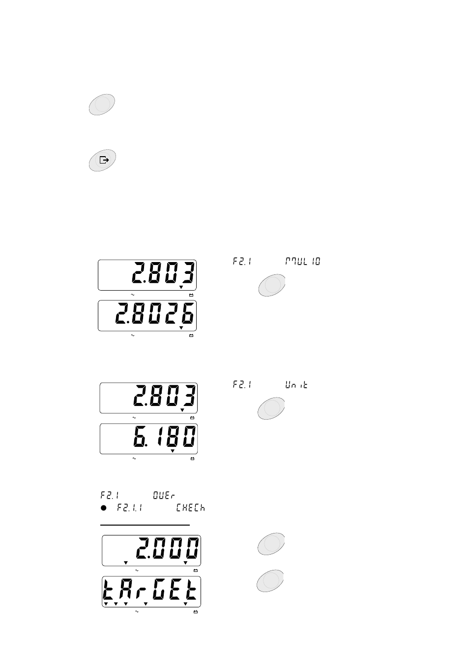 4 clear, 5 print, 2 unit switch | 3 over/under function | Vestil PM-SCALE User Manual | Page 13 / 24