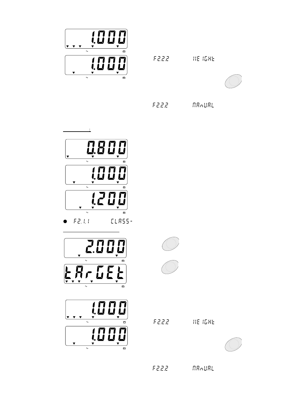 Key to switch over/under mode. hold | Vestil PM-SCALE User Manual | Page 14 / 24