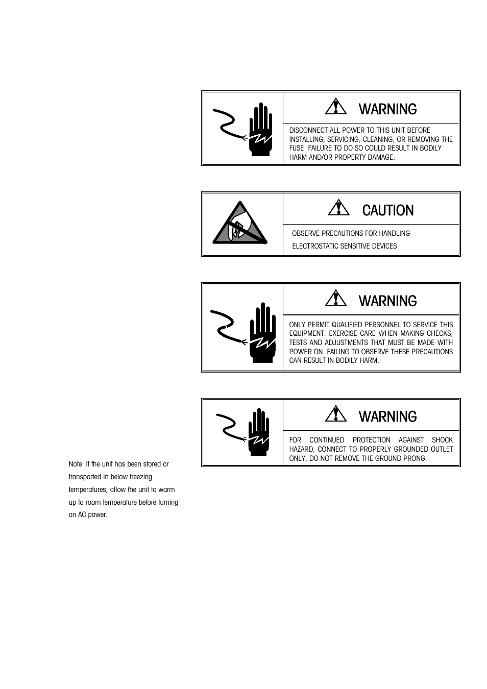 Precautions, Warning, Caution | Vestil PM-SCALE User Manual | Page 2 / 24