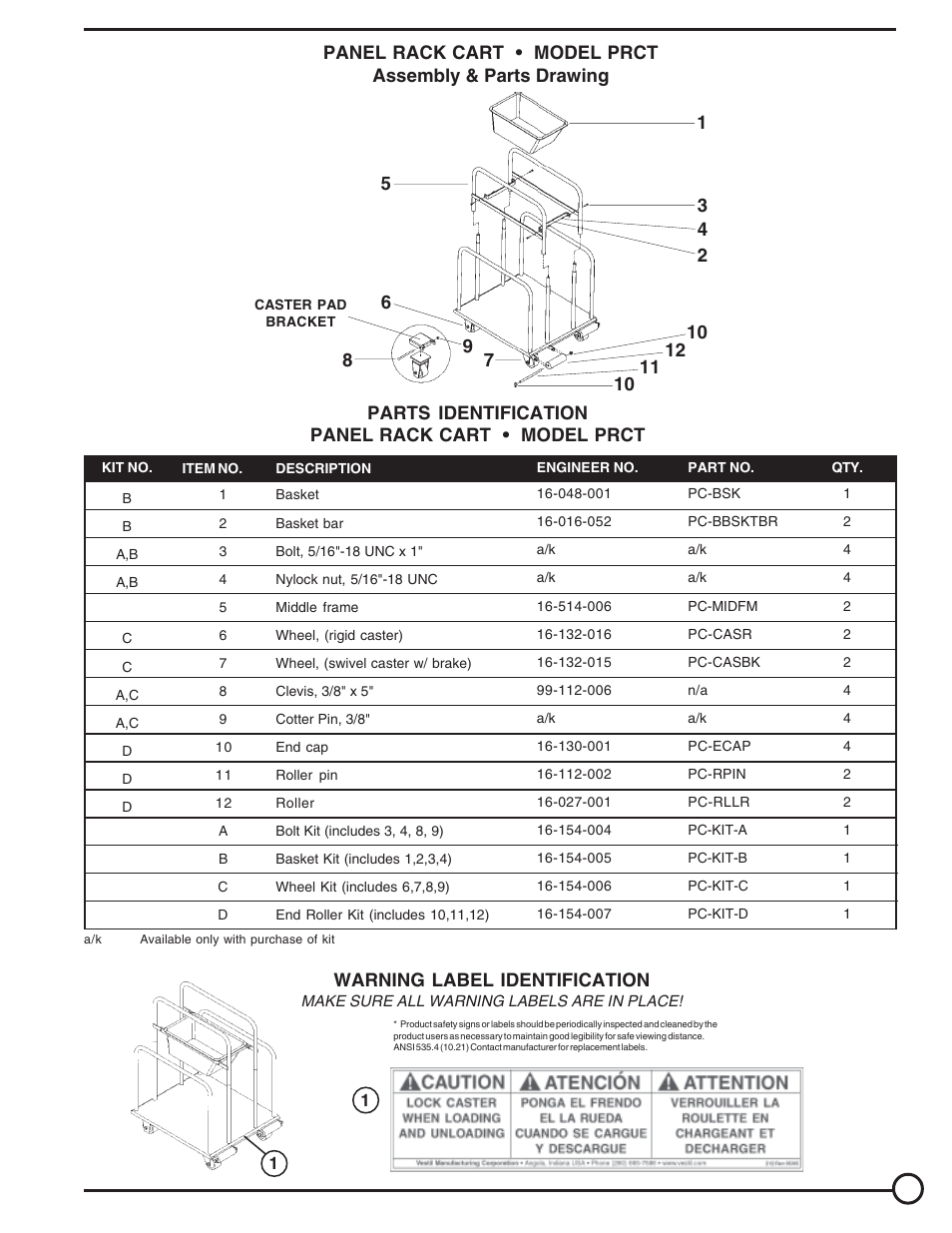Vestil PRCT User Manual | Page 3 / 4