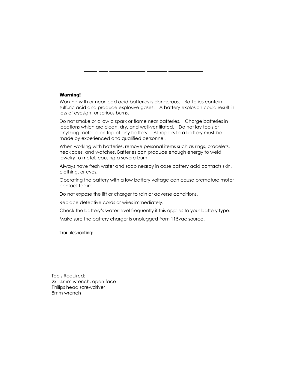 Motor controller replacement | Vestil S-CB-118 User Manual | Page 25 / 60