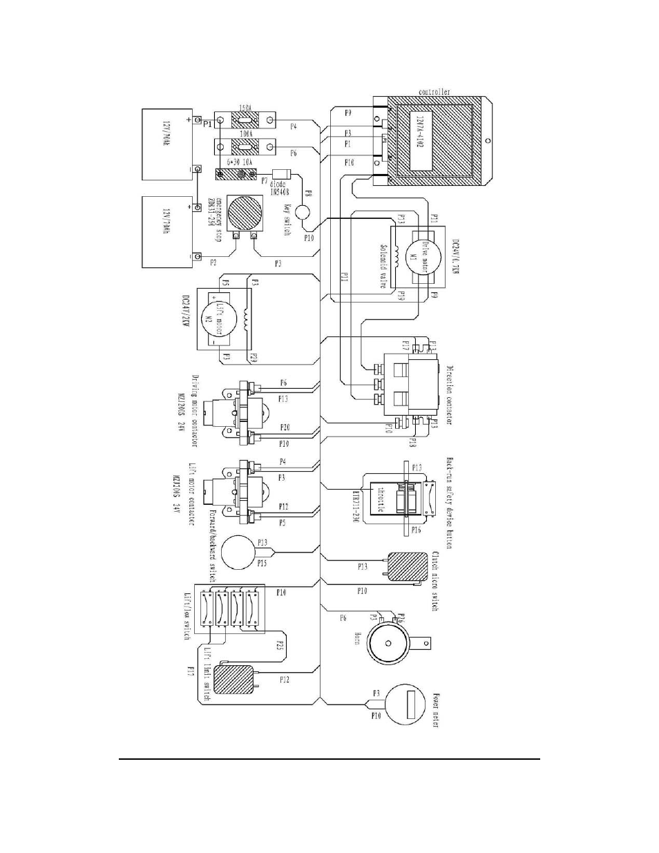 Part list, Electric circuit | Vestil S-CB-118 User Manual | Page 54 / 60