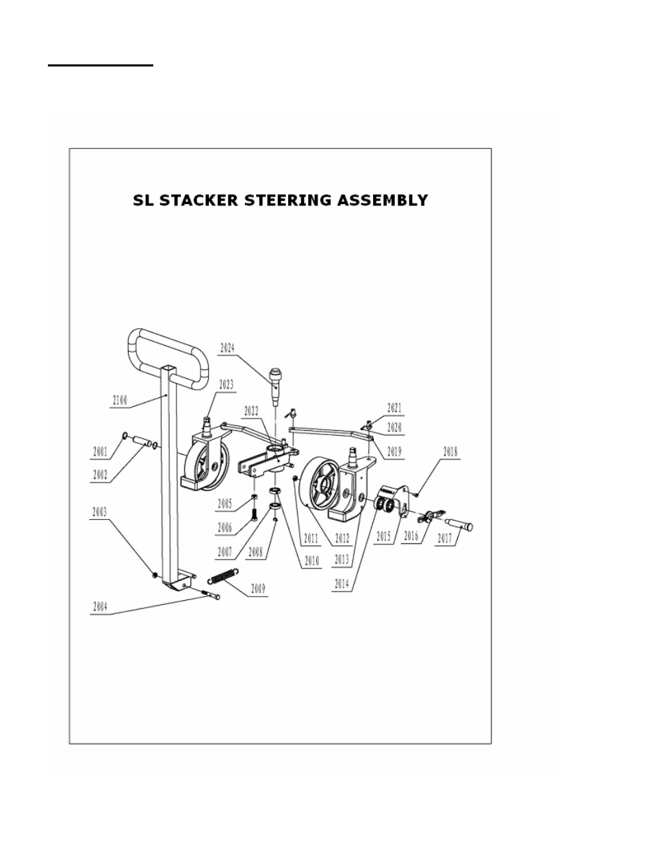 Parts drawing | Vestil SL-xxx-AA User Manual | Page 32 / 33