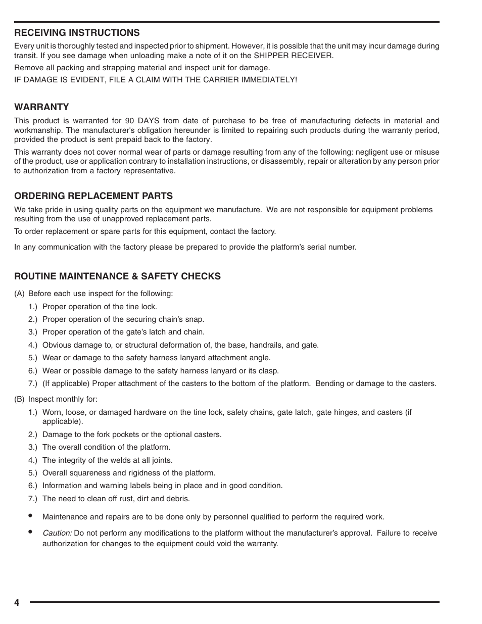 Vestil SP-175 User Manual | Page 4 / 8