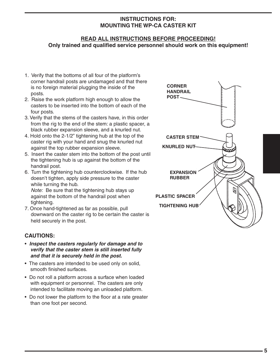 Vestil SP-175 User Manual | Page 5 / 8