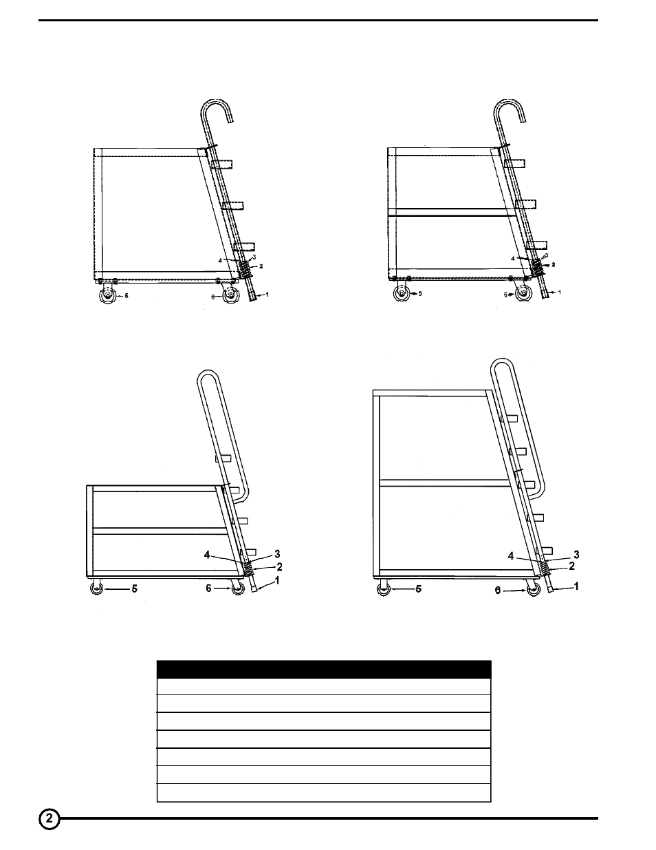 Parts identification | Vestil SPS series User Manual | Page 2 / 2