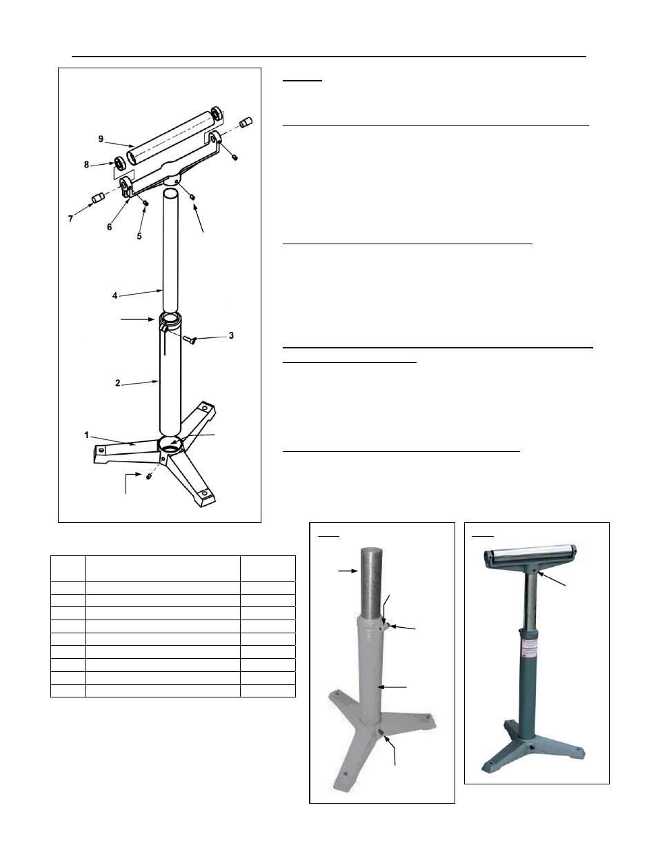 Vestil STAND-H-HP User Manual | 1 page