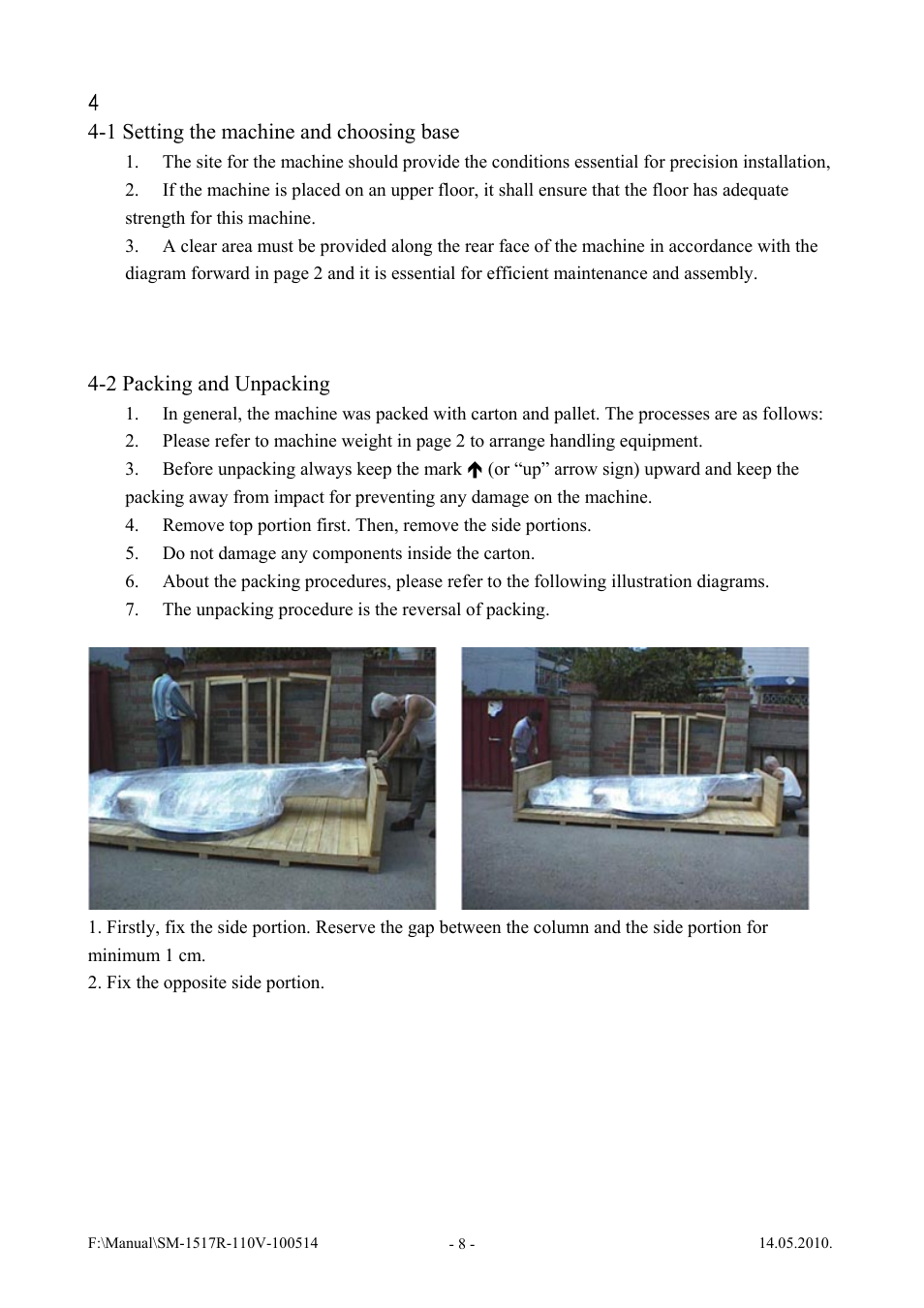 Vestil SWA-60-AW User Manual | Page 10 / 86