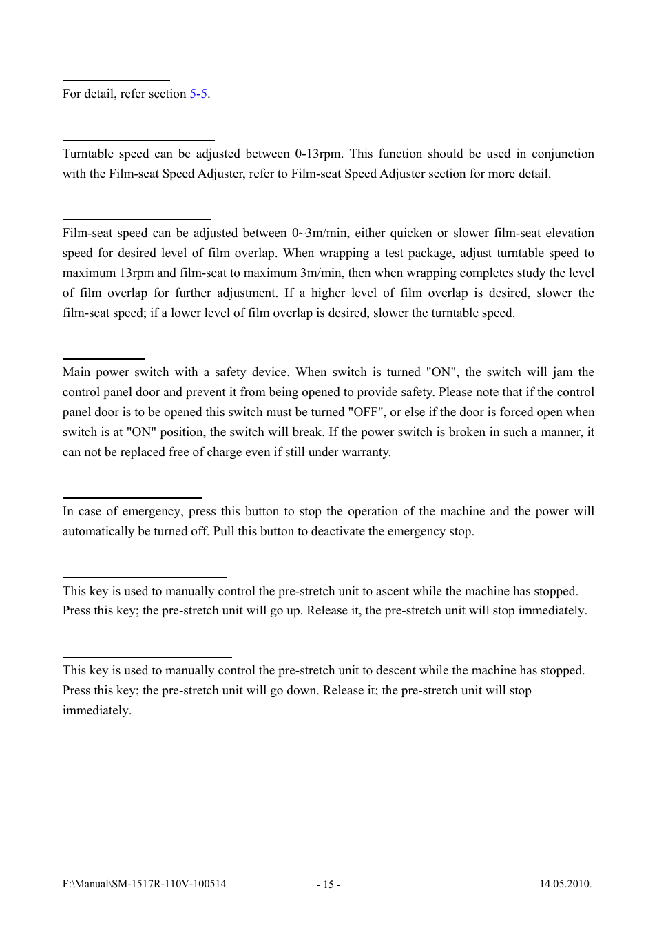 Vestil SWA-60-AW User Manual | Page 17 / 86