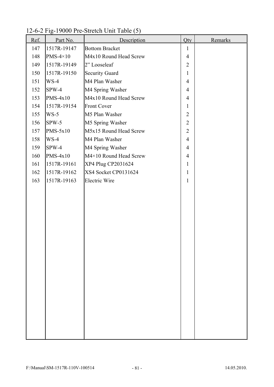 Vestil SWA-60-AW User Manual | Page 83 / 86
