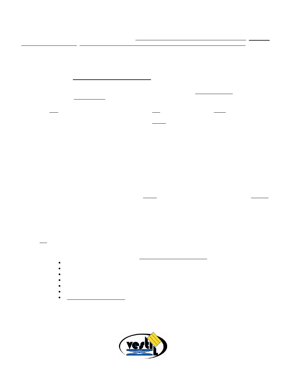 Limited warranty, 0111 (general form), Limited warranty | Vestil TM, TMS User Manual | Page 19 / 19