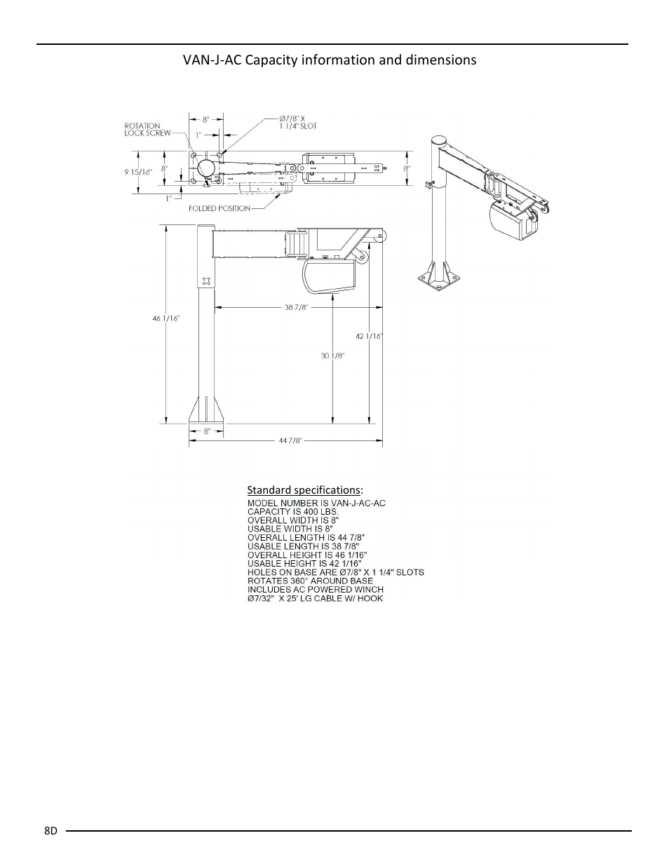 Vestil VAN-J User Manual | Page 19 / 24