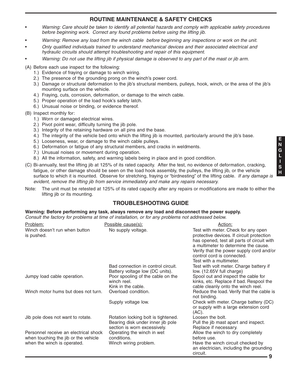 Wtj, manual 0314.pdf, Wtj, van-j, manual | Vestil VAN-J User Manual | Page 20 / 24