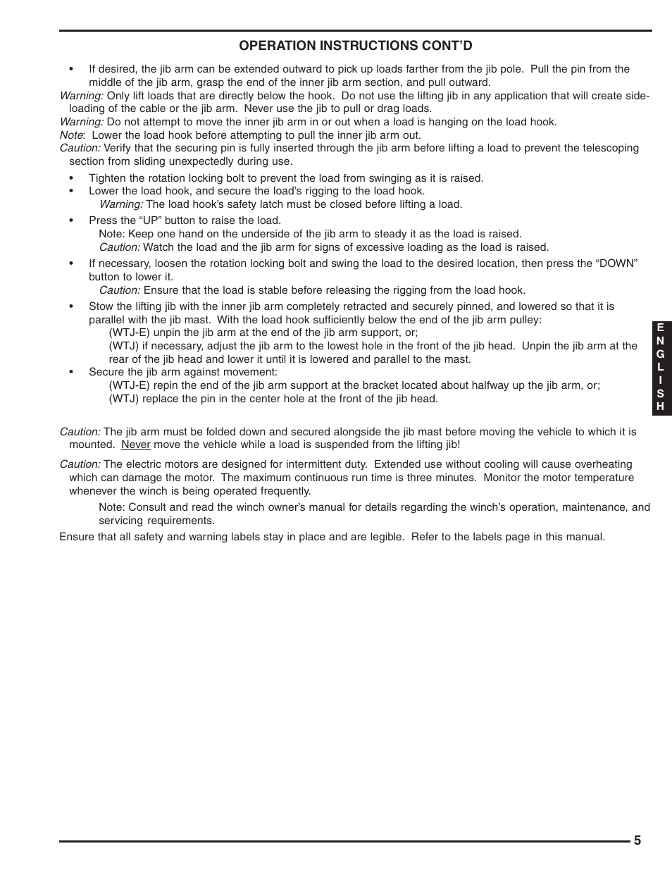 Vestil VAN-J User Manual | Page 5 / 24