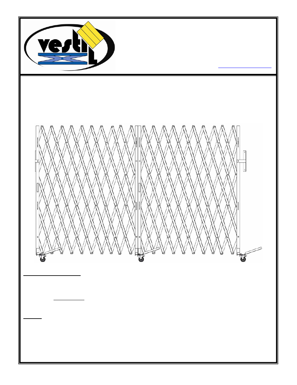 Vestil VXL User Manual | 4 pages