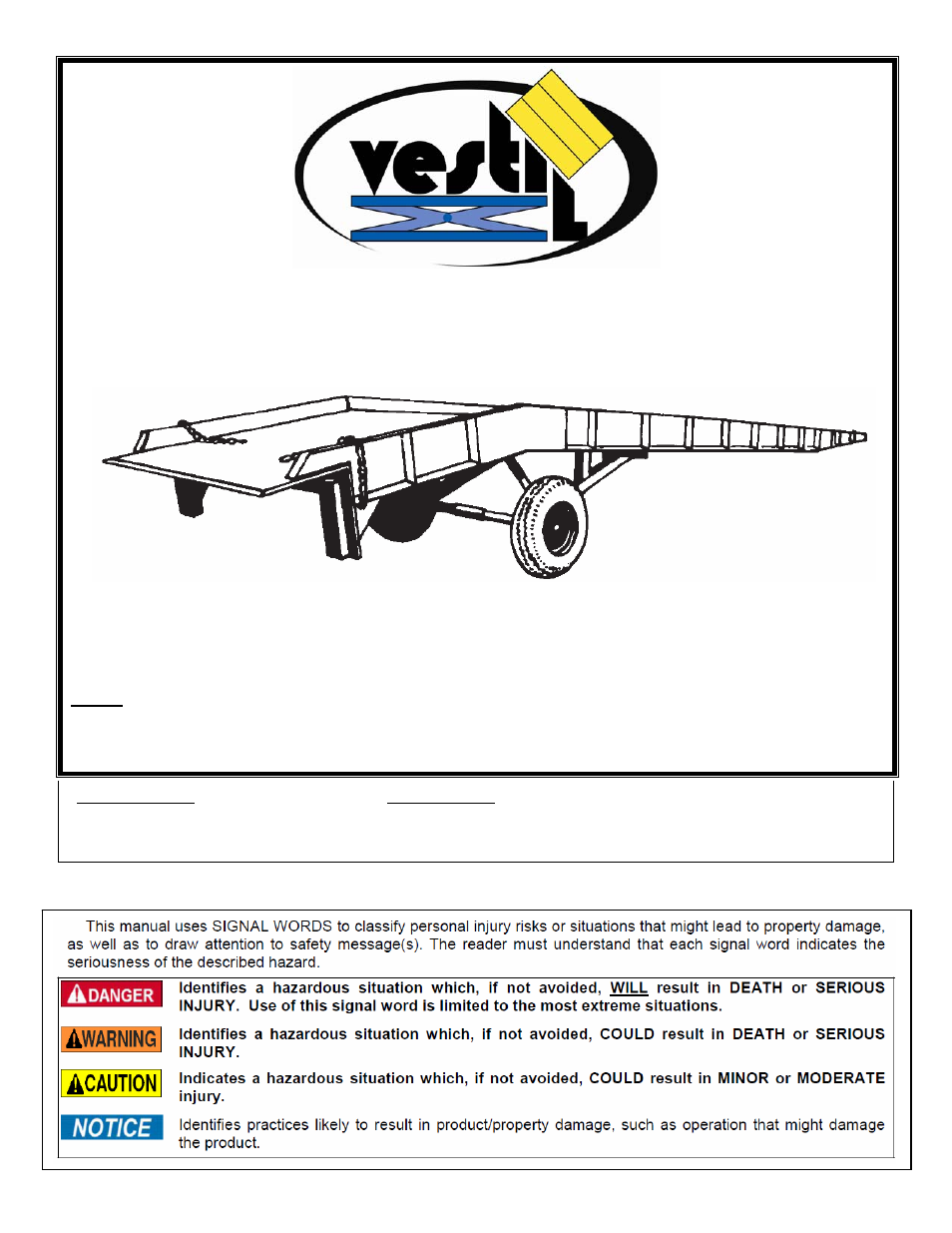 Vestil YR User Manual | 6 pages