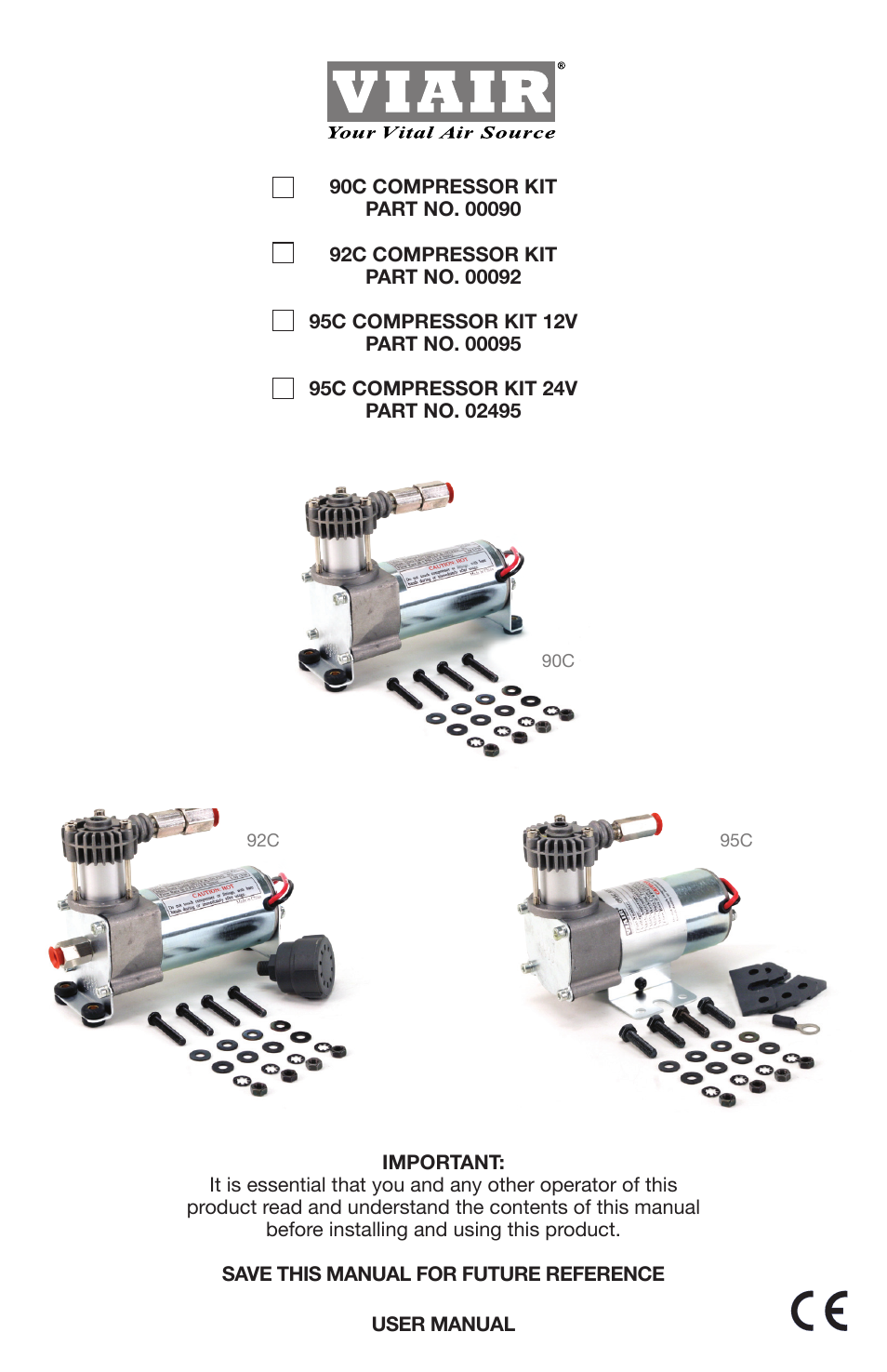 VIAIR 95C User Manual | 8 pages