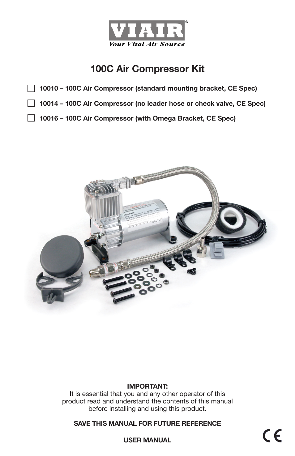 VIAIR 100C User Manual | 8 pages